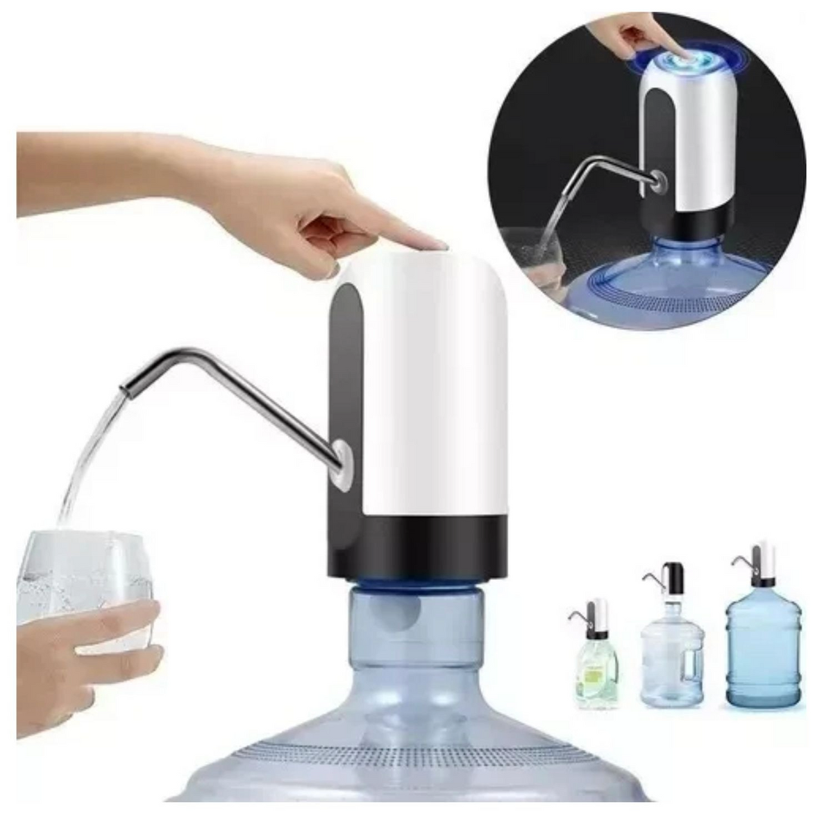 dispensador Electrico de agua USB Recargable para Botellas de 2 a 5 Galones 🚚 ENVIO GRATIS